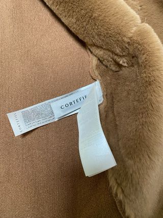 Abrigo punto mujer marrón