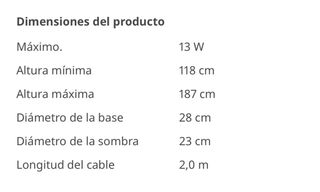 Lámpara de pie negra Ikea