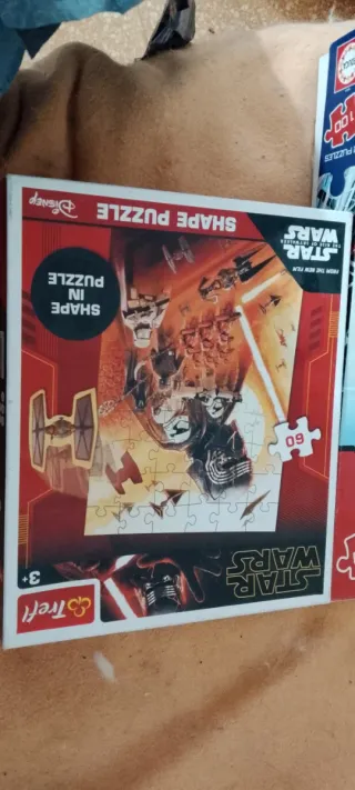 Lote 5 Puzzles Spiderman y Star Wars