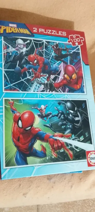 Lote 5 Puzzles Spiderman y Star Wars