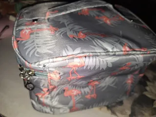 Neceser Flamencos Gris y Rosa