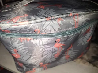 Neceser Flamencos Gris y Rosa