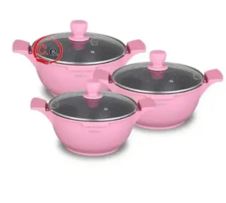 Set 2 Casseruole Rosa