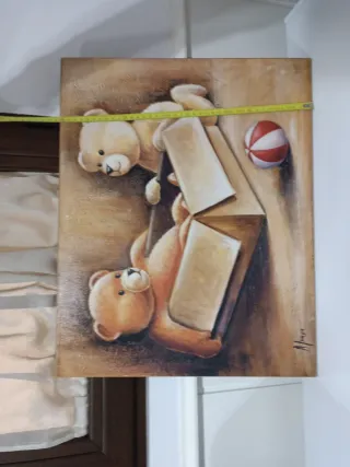 Cuadro de osos de peluche 50x40