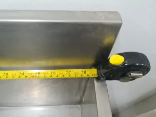 Fregadero industrial 2 pozos 200x62x90 2 grifos