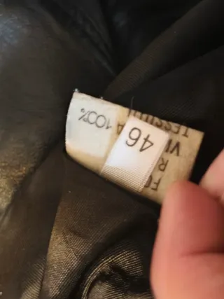 Gonna in vera pelle nera tg46 italiana