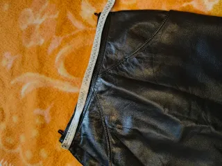 Gonna in vera pelle nera tg46 italiana