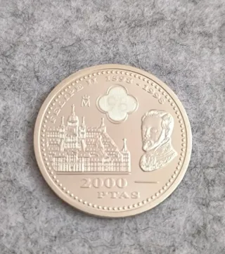 Moneda 2000 Pesetas 1998 dedicada a Felipe II