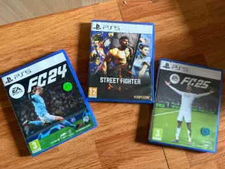 3 Videojuegos PS5: FC 24, FC 25, Street Fighter