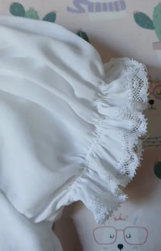 Vestido y capota hecho a mano 3-6 meses