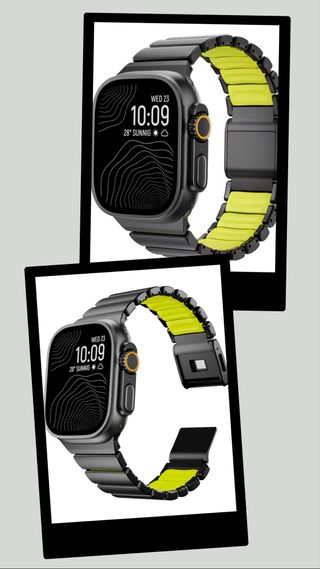 Cinturino di lusso in titanio e silicone per Apple Watch Ultra