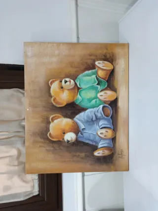 Cuadro de osos pintado