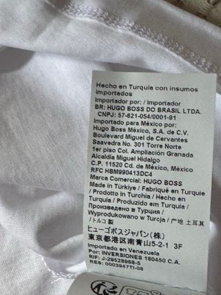 Camiseta Hugo Boss Blanca