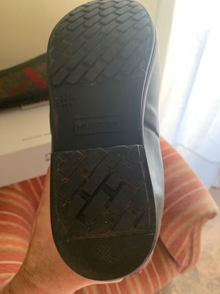 Botas de agua Hunter negras con detalle escocés