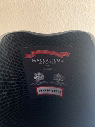 Botas de agua Hunter negras con detalle escocés