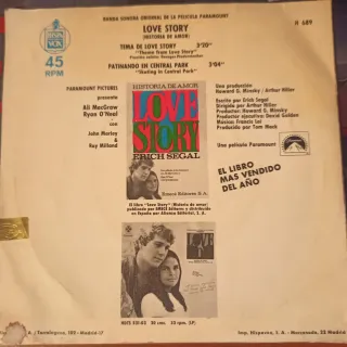 Banda Sonora Love Story LP Francis Lai