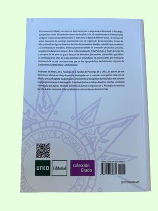 Libro historia De La, Psicologia UNED, curso 25/26