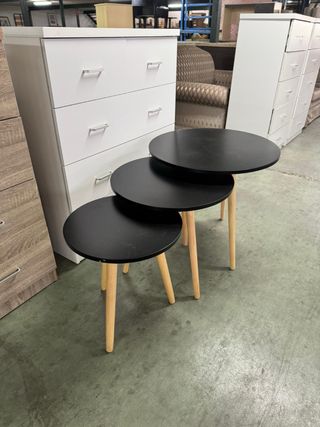 Tavoli nido rotondi neri