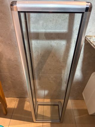 Vitrina expositora alimentos cristal y aluminio