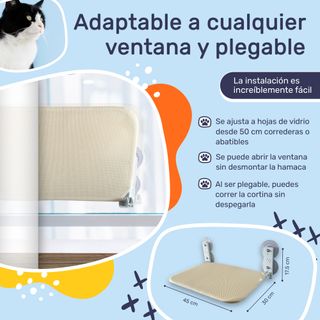 Hamaca para gato en ventana