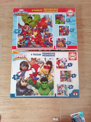 Puzzles Marvel Super Hero Adventures y Spidey