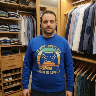 Felpa uomo gaming Io non invecchio