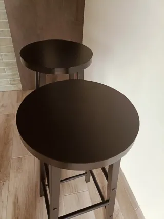 Coppia Sgabelli Bar in Legno e Metallo