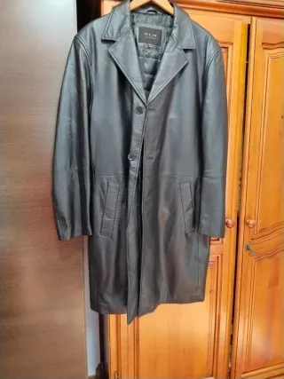 Gabardina de cuero hombre SLN talla 48