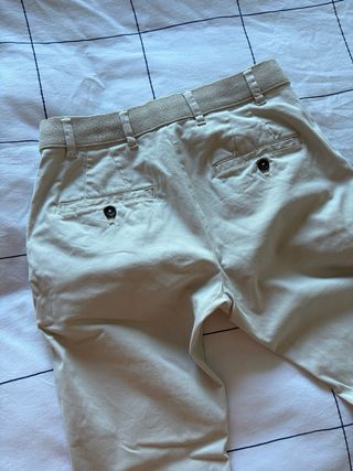 Pantalón slim fit Mango beige T.36