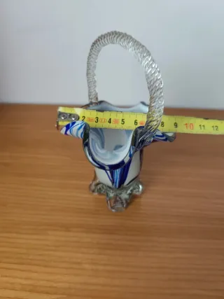 Cesta decorativa vintage cristal