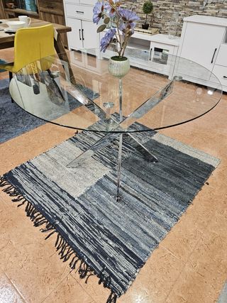 Mesa redonda cristal templado 120cm