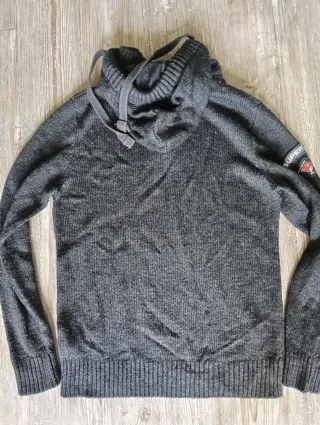 Superdry Maglione Cappuccio Tg L/XL Grigio