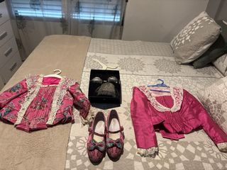 Vestido fallera para niña, talla de 6 a 9 años