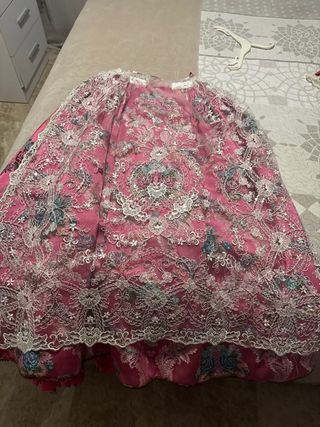 Vestido fallera para niña, talla de 6 a 9 años