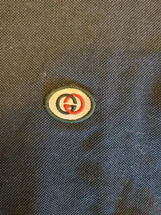 Polo Gucci Manga Larga Azul