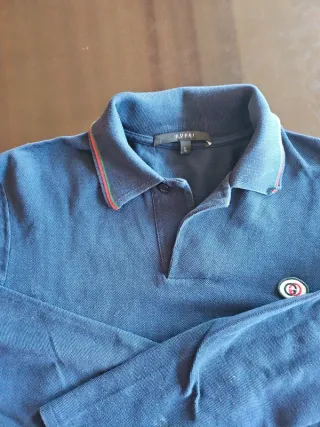 Polo Gucci Manga Larga Azul