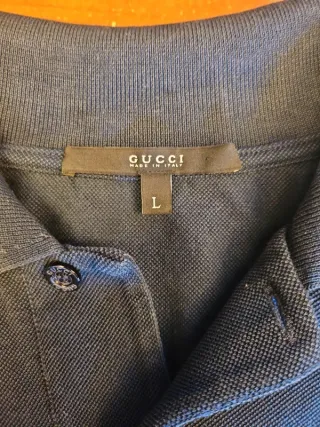 Polo Gucci Manga Larga Azul