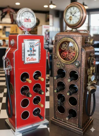 Botellero Vintage Estilo Gasolinera