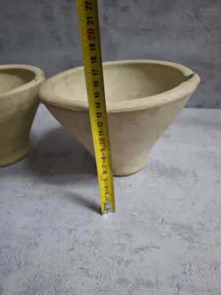 Juego de 2 morteros de cerámica