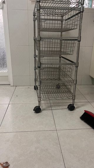 Carro Verdulero Metálico con Ruedas