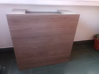 Mesa centro madera beige y marrón