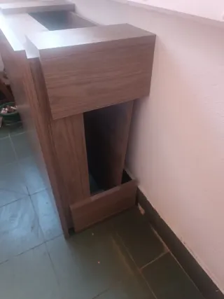 Mesa centro madera beige y marrón