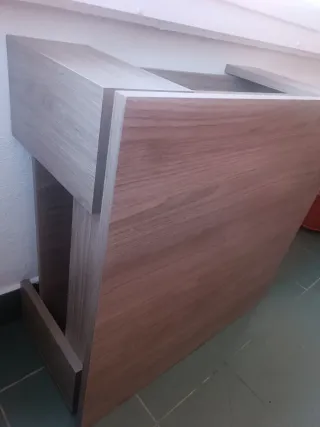 Mesa centro madera beige y marrón