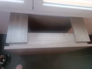 Mesa centro madera beige y marrón