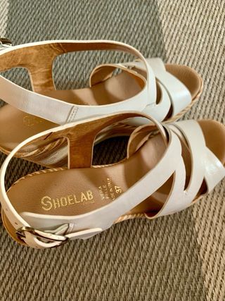 Sandalias de piel blancas Sholear