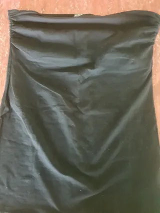 Top donna nero senza spalline