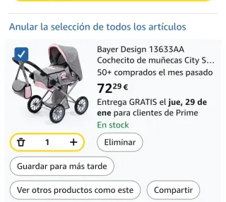 Passeggino per bambole Bayer City Star nuovo