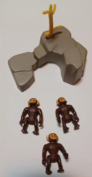 Playmobil Chimpancés en Roca