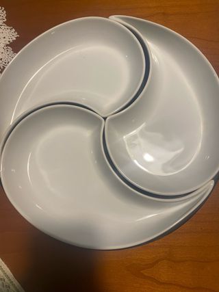 Antipastiera in porcellana bianca