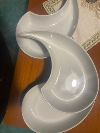 Antipastiera in porcellana bianca